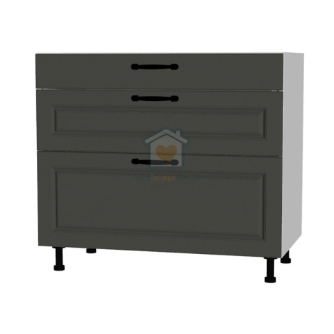 Szafka kuchenna z trzema szufladami cichy domyk 90 cm KAMMONO F4 Szafka kuchenna z trzema szufladami cichy domyk 90 cm KAMMONO F4