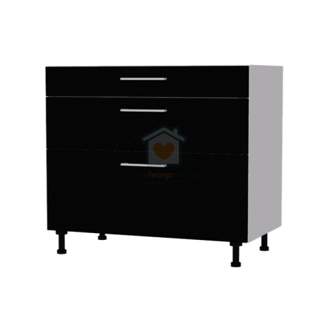 Szafka kuchenna z trzema szufladami cichy domyk 90 cm KAMMONO M4 Szafka kuchenna z trzema szufladami cichy domyk 90 cm KAMMONO M4
