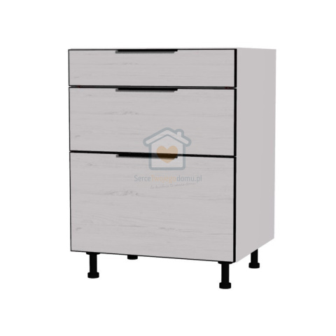 Szafka kuchenna z trzema szufladami cichy domyk 60 cm KAMMONO K2 Szafka kuchenna z trzema szufladami cichy domyk 60 cm KAMMONO K2