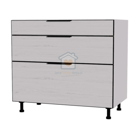 Szafka kuchenna z trzema szufladami cichy domyk 90 cm KAMMONO K2 Szafka kuchenna z trzema szufladami cichy domyk 90 cm KAMMONO K2