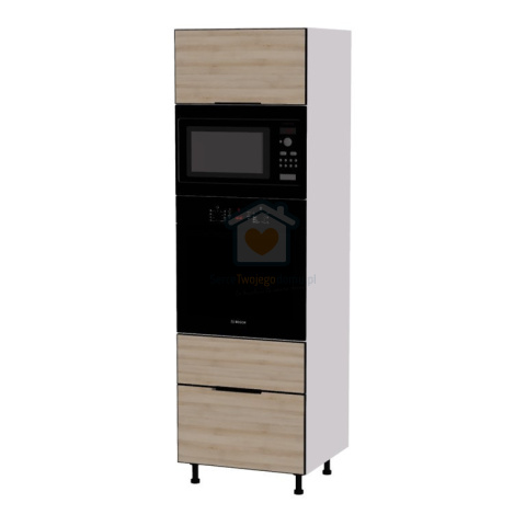 Słupek kuchenny do zabudowy piekarnika i mikrofali z szufladami 60 cm KAMMONO K2 Słupek kuchenny do zabudowy piekarnika i mikrofali z szufladami 60 cm KAMMONO K2