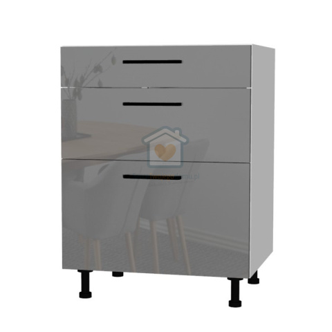 Szafka kuchenna z trzema szufladami cichy domyk 60 cm KAMMONO P4 Szafka kuchenna z trzema szufladami cichy domyk 60 cm KAMMONO P4