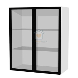 Szafka kuchenna wisząca 80 cm front ramka aluminiowa KAMMONO