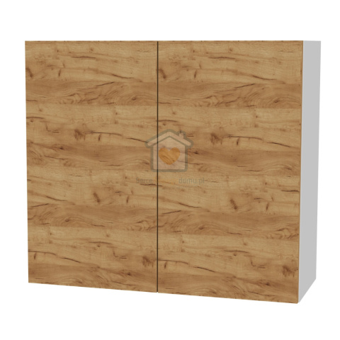 Dwudrzwiowa wisząca szafka kuchenna dąb złoty 80 cm KAM SET Dwudrzwiowa wisząca szafka kuchenna dąb złoty 80 cm KAM SET