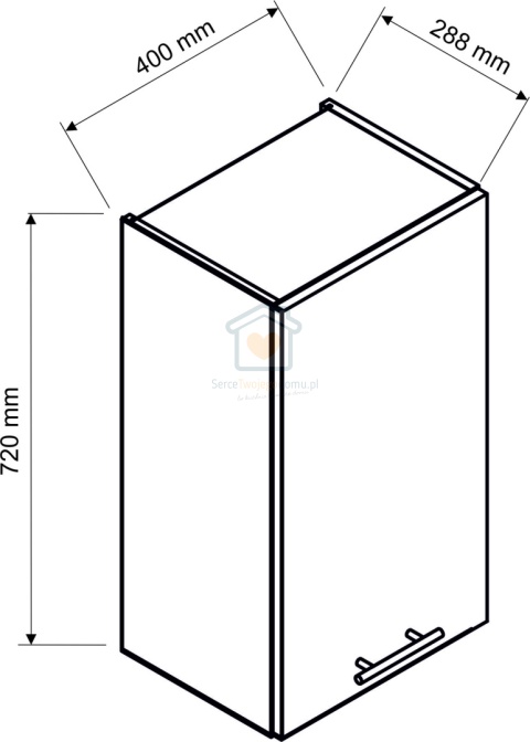 Biała szafka kuchenna wisząca górna 40 cm VITA Biała szafka kuchenna wisząca górna 40 cm VITA