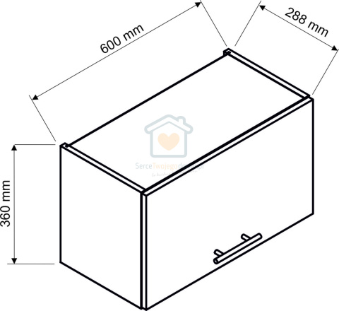 Biała szafka kuchenna wisząca okapowa 60 cm VITA Biała szafka kuchenna wisząca okapowa 60 cm VITA