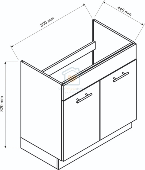 Szafka kuchenna dolna pod zlewozmywak 80 cm ELENA Szafka kuchenna dolna pod zlewozmywak 80 cm ELENA