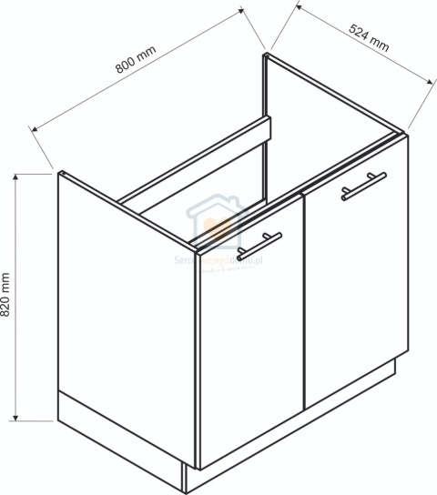 Biała szafka kuchenna pod zlewozmywak 80 cm ADELE Biała szafka kuchenna pod zlewozmywak 80 cm ADELE