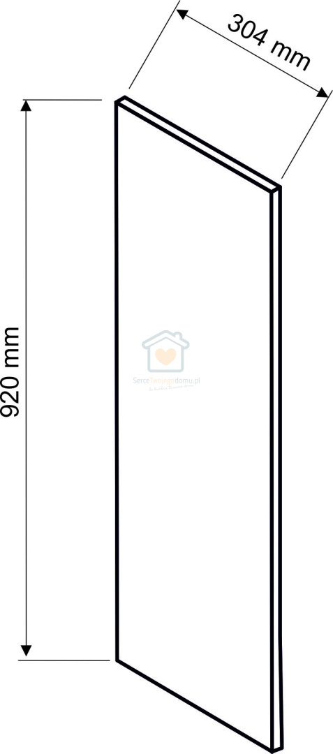 Panel boczny bok ozdobny do szafki wiszącej wysokość 92 cm ADELE Panel boczny bok ozdobny do szafki wiszącej wysokość 92 cm ADELE