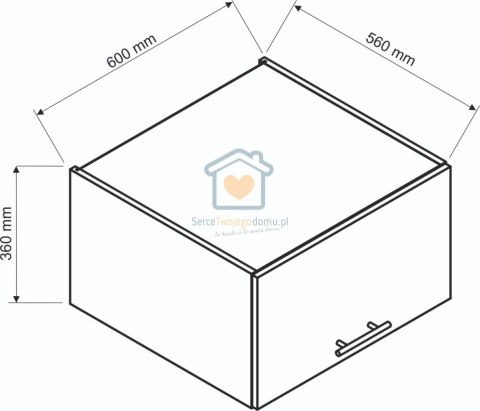 Beżowa wisząca szafka kuchenna nadstawka 60 cm ADELE Beżowa wisząca szafka kuchenna nadstawka 60 cm ADELE