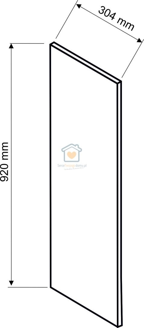 Panel boczny bok ozdobny do szafki wiszącej wysokość 92 cm KATE Panel boczny bok ozdobny do szafki wiszącej wysokość 92 cm KATE
