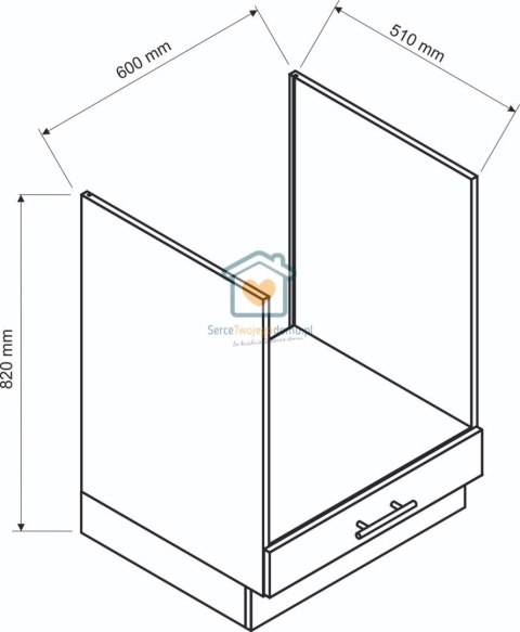 Biała szafka kuchenna do zabudowy piekarnika 60 cm ZOYA Biała szafka kuchenna do zabudowy piekarnika 60 cm ZOYA