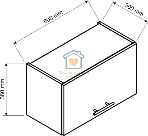 Biała wisząca szafka kuchenna nadstawka 60 cm ZOYA Biała wisząca szafka kuchenna nadstawka 60 cm ZOYA
