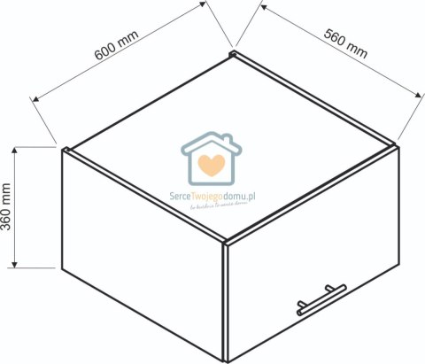 Biała wisząca szafka kuchenna nadstawka 60 cm ZOYA Biała wisząca szafka kuchenna nadstawka 60 cm ZOYA