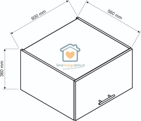 Czarna wisząca szafka kuchenna nadstawka 60 cm ZOYA Czarna wisząca szafka kuchenna nadstawka 60 cm ZOYA