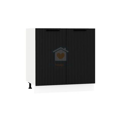 Czarna szafka kuchenna pod zlewozmywak 80 cm KATE Czarna szafka kuchenna pod zlewozmywak 80 cm KATE