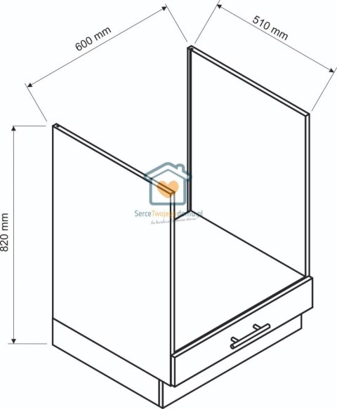 Dąb halifax szafka kuchenna do zabudowy piekarnika 60 cm ZOYA Dąb halifax szafka kuchenna do zabudowy piekarnika 60 cm ZOYA