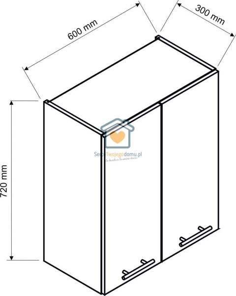 Dąb halifax wisząca szafka kuchenna 2-drzwiowa 60 cm ZOYA Dąb halifax wisząca szafka kuchenna 2-drzwiowa 60 cm ZOYA