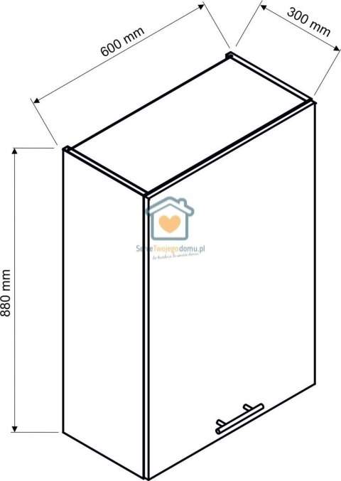 Dąb halifax wisząca szafka kuchenna z okapem 60 cm ZOYA Dąb halifax wisząca szafka kuchenna z okapem 60 cm ZOYA