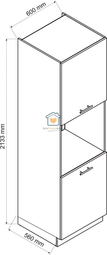Dąb halifax słupek kuchenny do zabudowy piekarnika 60 cm ZOYA Dąb halifax słupek kuchenny do zabudowy piekarnika 60 cm ZOYA