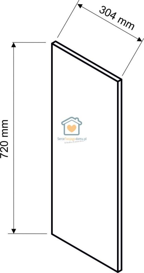 Panel boczny bok ozdobny do szafki wiszącej wysokość 72 cm ZOYA Panel boczny bok ozdobny do szafki wiszącej wysokość 72 cm ZOYA