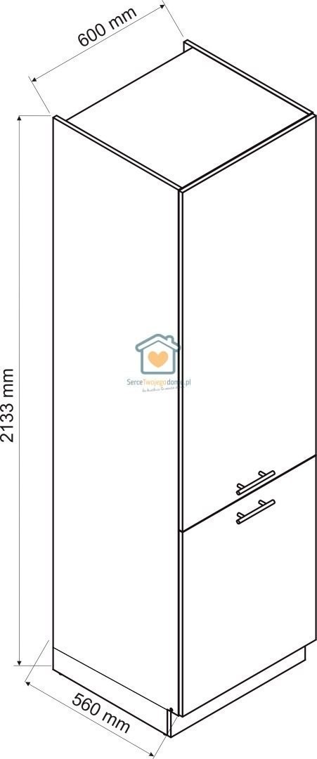 Popielaty słupek kuchenny z pólkami 60 cm ZOYA Popielaty słupek kuchenny z pólkami 60 cm ZOYA