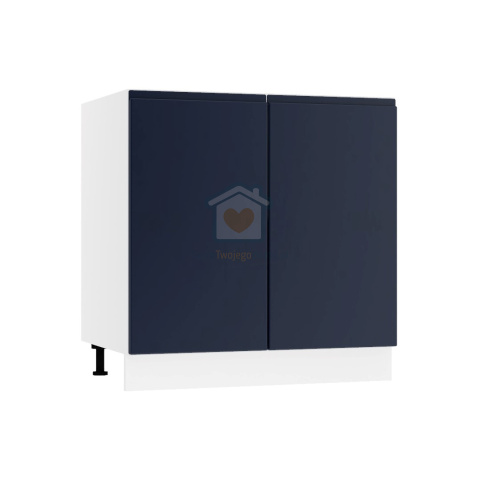 Granatowa szafka kuchenna 2-drzwiowa 80 cm LIVIA Granatowa szafka kuchenna 2-drzwiowa 80 cm LIVIA
