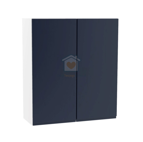 Granatowa wisząca szafka kuchenna 2-drzwiowa 80 cm LIVIA Granatowa wisząca szafka kuchenna 2-drzwiowa 80 cm LIVIA