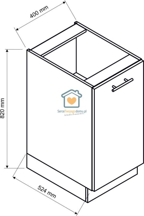 Dąb tajga szafka kuchenna 1-drzwiowa 40 cm LIVIA Dąb tajga szafka kuchenna 1-drzwiowa 40 cm LIVIA