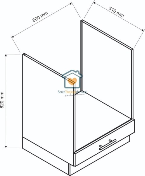 Biała szafka kuchenna do zabudowy piekarnika 60 cm LIVIA Biała szafka kuchenna do zabudowy piekarnika 60 cm LIVIA