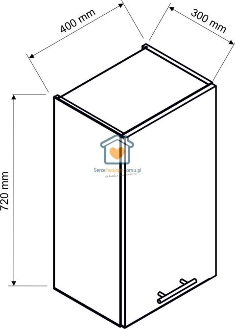 Dąb tajga wisząca szafka kuchenna 1-drzwiowa 40 cm LIVIA Dąb tajga wisząca szafka kuchenna 1-drzwiowa 40 cm LIVIA