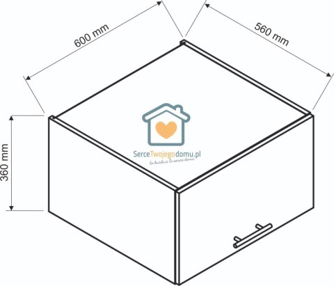 Granatowa wisząca szafka kuchenna nadstawka 60 cm LIVIA Granatowa wisząca szafka kuchenna nadstawka 60 cm LIVIA