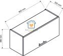 Granatowa wisząca szafka kuchenna nadstawka 90 cm LIVIA