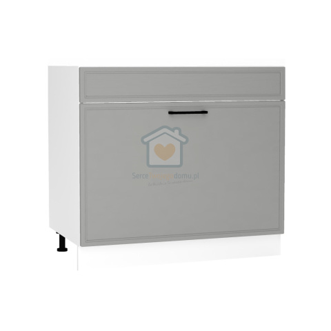 Szara szafka kuchenna pod zlewozmywak z szufladą 80 cm EMILY Szara szafka kuchenna pod zlewozmywak z szufladą 80 cm EMILY