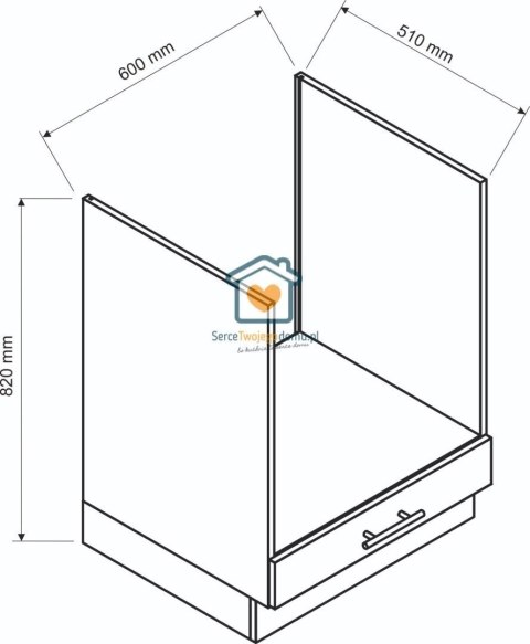 Biała szafka kuchenna do zabudowy piekarnika 60 cm IRMA Biała szafka kuchenna do zabudowy piekarnika 60 cm IRMA