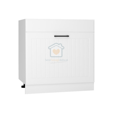 Biała szafka kuchenna pod zlewozmywak z szufladą 80 cm IRMA Biała szafka kuchenna pod zlewozmywak z szufladą 80 cm IRMA