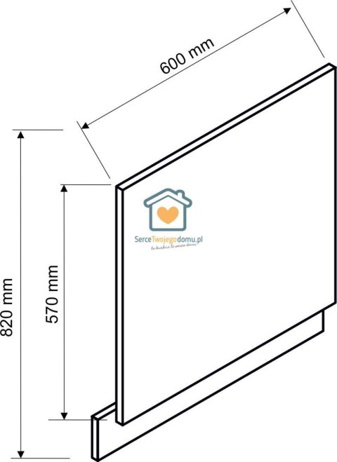 Biały front do zabudowy zmywarki 60 cm IRMA Biały front do zabudowy zmywarki 60 cm IRMA