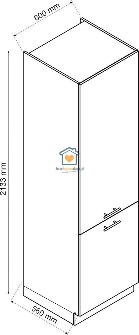 Biały słupek kuchenny z pólkami 60 cm IRMA Biały słupek kuchenny z pólkami 60 cm IRMA