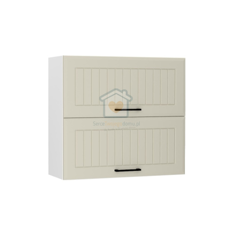 Beżowa wisząca szafka kuchenna 2-drzwiowa 80 cm IRMA Beżowa wisząca szafka kuchenna 2-drzwiowa 80 cm IRMA