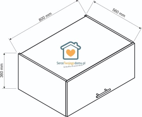 Beżowa wisząca szafka kuchenna nadstawka 80 cm IRMA Beżowa wisząca szafka kuchenna nadstawka 80 cm IRMA