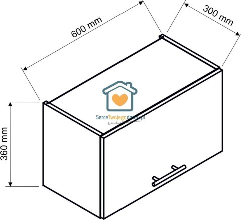 Dąb London wisząca szafka kuchenna nadstawka 60 cm DENIS Dąb London wisząca szafka kuchenna nadstawka 60 cm DENIS