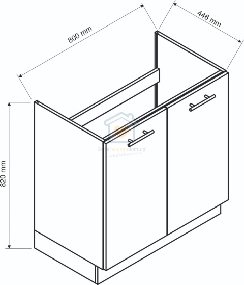Szafka kuchenna dwudrzwiowa pod zlewozmywak dąb artisan 80 cm ANIKA LOFT Szafka kuchenna dwudrzwiowa pod zlewozmywak dąb artisan 80 cm ANIKA LOFT