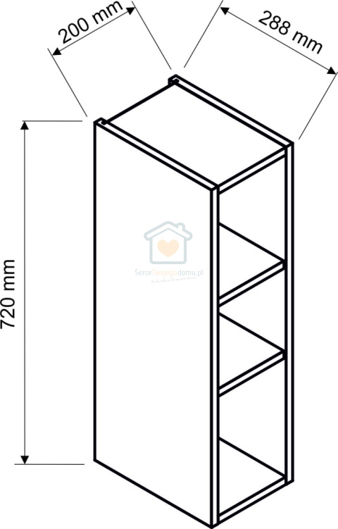 Szafka kuchenna regał otwarty grafit 20 cm ANIKA LOFT Szafka kuchenna regał otwarty grafit 20 cm ANIKA LOFT