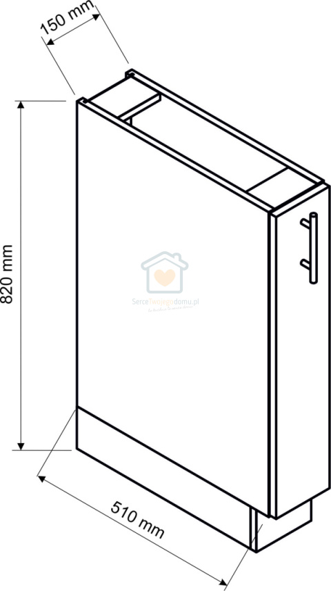 Szafka kuchenna dolna z wysuwanym koszem cargo 15 cm ANIKA LOFT Szafka kuchenna dolna z wysuwanym koszem cargo 15 cm ANIKA LOFT