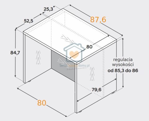 Wyspa kuchenna 80X80 cm Dąb złoty KAM Wyspa kuchenna 80X80 cm Dąb złoty KAM