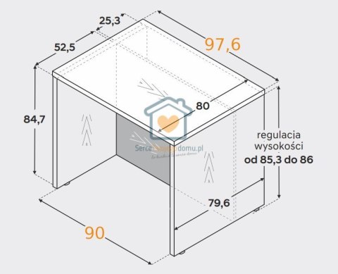 Wyspa kuchenna 90X80 cm Dąb Estana KAM Wyspa kuchenna 90X80 cm Dąb Estana KAM