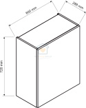 Szafka kuchenna dwudrzwiowa górna wisząca popiel 60 cm ISABEL LOFT