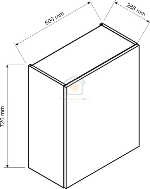 Szafka kuchenna dwudrzwiowa górna wisząca popiel 60 cm ISABEL LOFT Szafka kuchenna dwudrzwiowa górna wisząca popiel 60 cm ISABEL LOFT