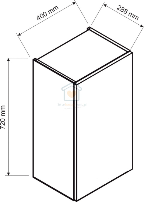 Szafka kuchenna jednodrzwiowa górna wisząca popiel 40 cm ISABEL LOFT Szafka kuchenna jednodrzwiowa górna wisząca popiel 40 cm ISABEL LOFT