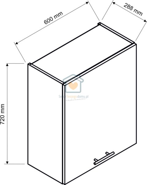 Szara górna szafka kuchenna z ociekaczem na naczynia mat 60 cm NATALIA Szara górna szafka kuchenna z ociekaczem na naczynia mat 60 cm NATALIA